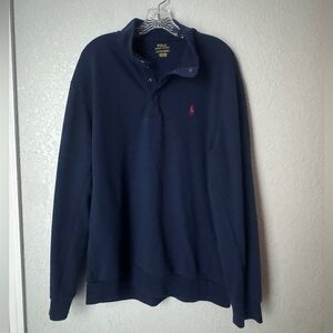 Navy Blue Polo Ralph Lauren Snap Pullover
